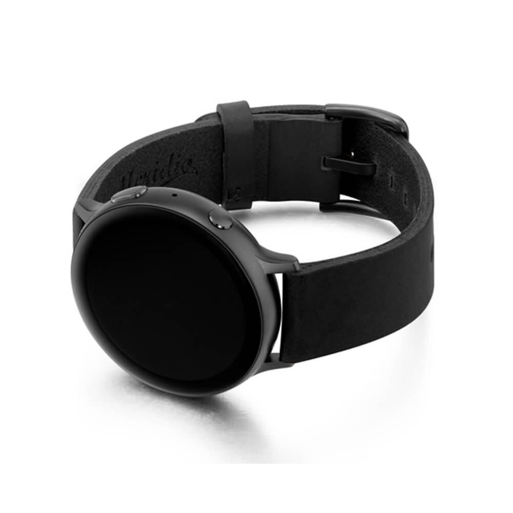 Уникална ръчно изработена кожена (естествена кожа) каишка за Samsung Galaxy Watch Active - Meridio Cassel Leather Band (черен) | JAR Computers Уникална ръчно изработена кожена (естествена кожа) каишка за Samsung Galaxy Watch Active - Meridio Cassel Leather Band (черен)