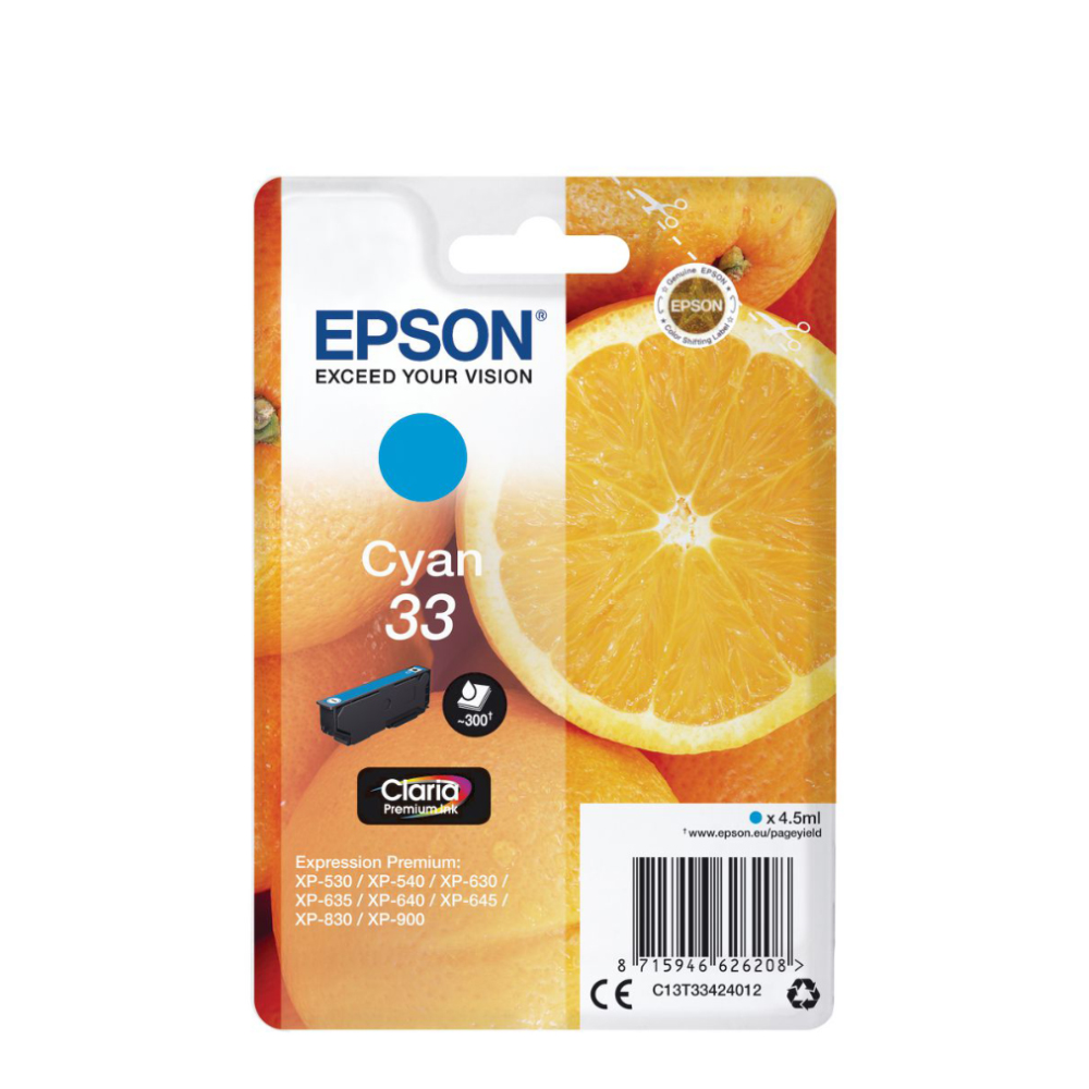 XP 530/630/635/830 SERIES 33 INK CRTR CYAN (EPST334240)