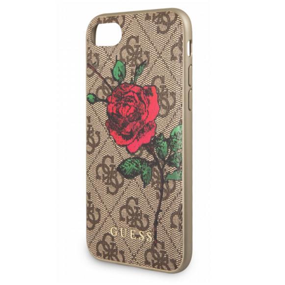 Дизайнерски кожен кейс за iPhone 6, iPhone 6s, iPhone 7, iPhone 8 - Guess Flower Desire Leather Hard Case (кафяв) | JAR Computers Дизайнерски кожен кейс за iPhone 6, iPhone 6s, iPhone 7, iPhone 8 - Guess Flower Desire Leather Hard Case (кафяв)
