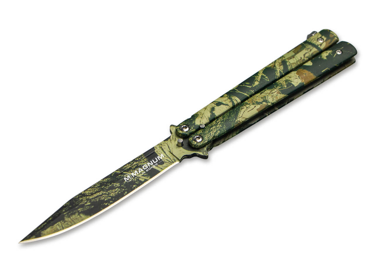 Джобен нож Boker Magnum Balisong Camo | JAR Computers Джобен нож Boker Magnum Balisong Camo