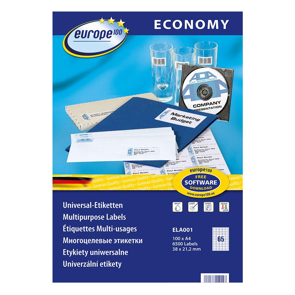 Етикети Avery Eco 38/21.2 A4 65ет 100л