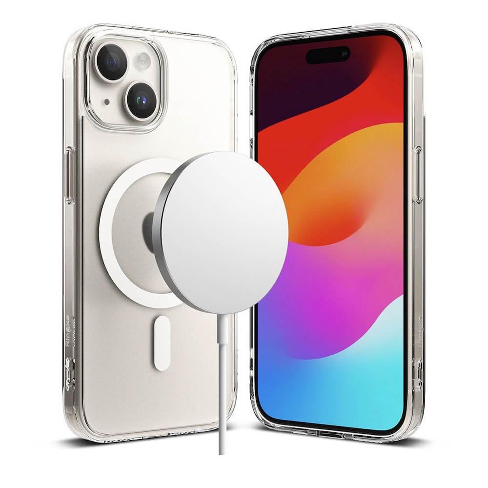 Хибриден кейс с висока степен на защита с MagSafe за iPhone 15 (прозрачен-мат) - Ringke Fusion Magnetic Case | JAR Computers Хибриден кейс с висока степен на защита с MagSafe за iPhone 15 (прозрачен-мат) - Ringke Fusion Magnetic Case