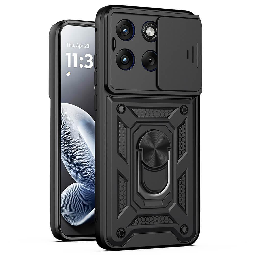 Хибриден удароустойчив кейс с пръстен против изпускане за Motorola Edge 70 Fusion - Techsuit CamShield Case (черен) | JAR Computers Хибриден удароустойчив кейс с пръстен против изпускане за Motorola Edge 70 Fusion - Techsuit CamShield Case (черен)
