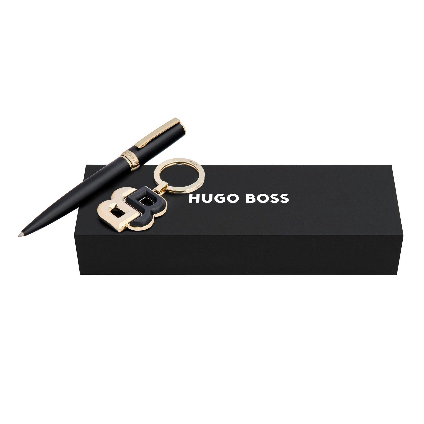 Hugo Boss Комплект химикалка и ключодържател, черно-златисти | JAR Computers Hugo Boss Комплект химикалка и ключодържател, черно-златисти