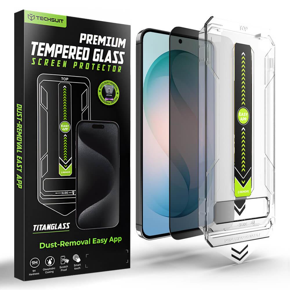 Калено стъклено защитно покритие с определен ъгъл на виждане на Samsung Galaxy S26 Plus - Techsuit TitanGlass Privacy Full Cover Tempered Glass (черен-прозрачен) | JAR Computers Калено стъклено защитно покритие с определен ъгъл на виждане на Samsung Galaxy S26 Plus - Techsuit TitanGlass Privacy Full Cover Tempered Glass (черен-прозрачен)