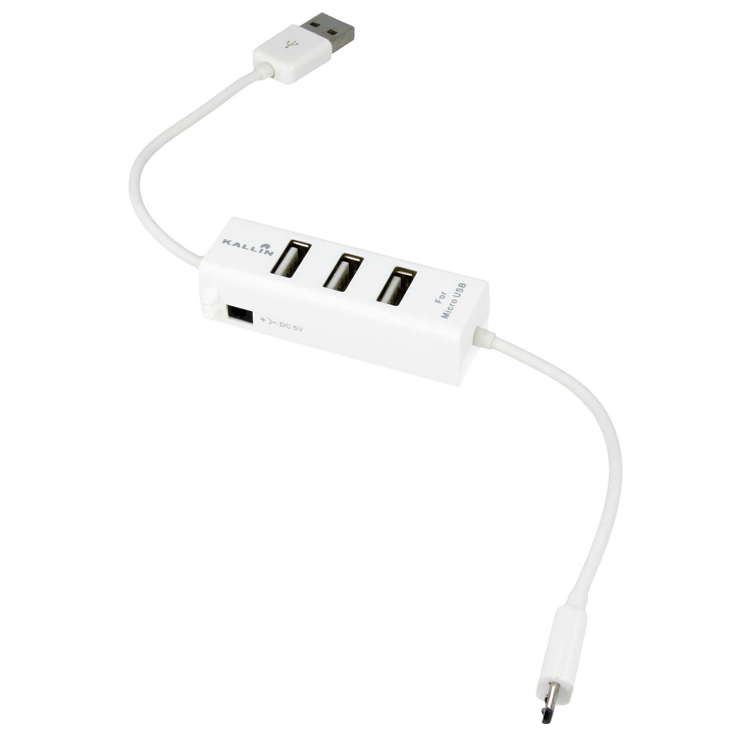 Kallin USB Hub with MicroUSB Connector - USB хъб с MicroUSB конектор за зареждане | JAR Computers Kallin USB Hub with MicroUSB Connector - USB хъб с MicroUSB конектор за зареждане