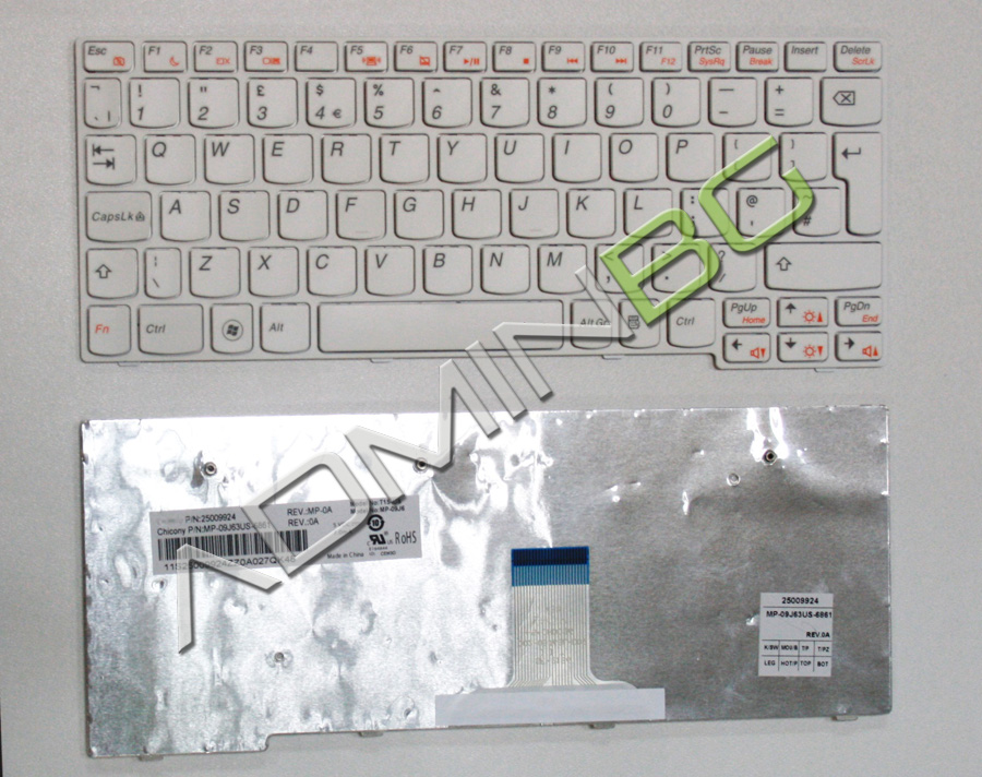 Клавиатура за лаптоп Lenovo IdeaPad S10-3 White Frame White | JAR Computers Клавиатура за лаптоп Lenovo IdeaPad S10-3 White Frame White