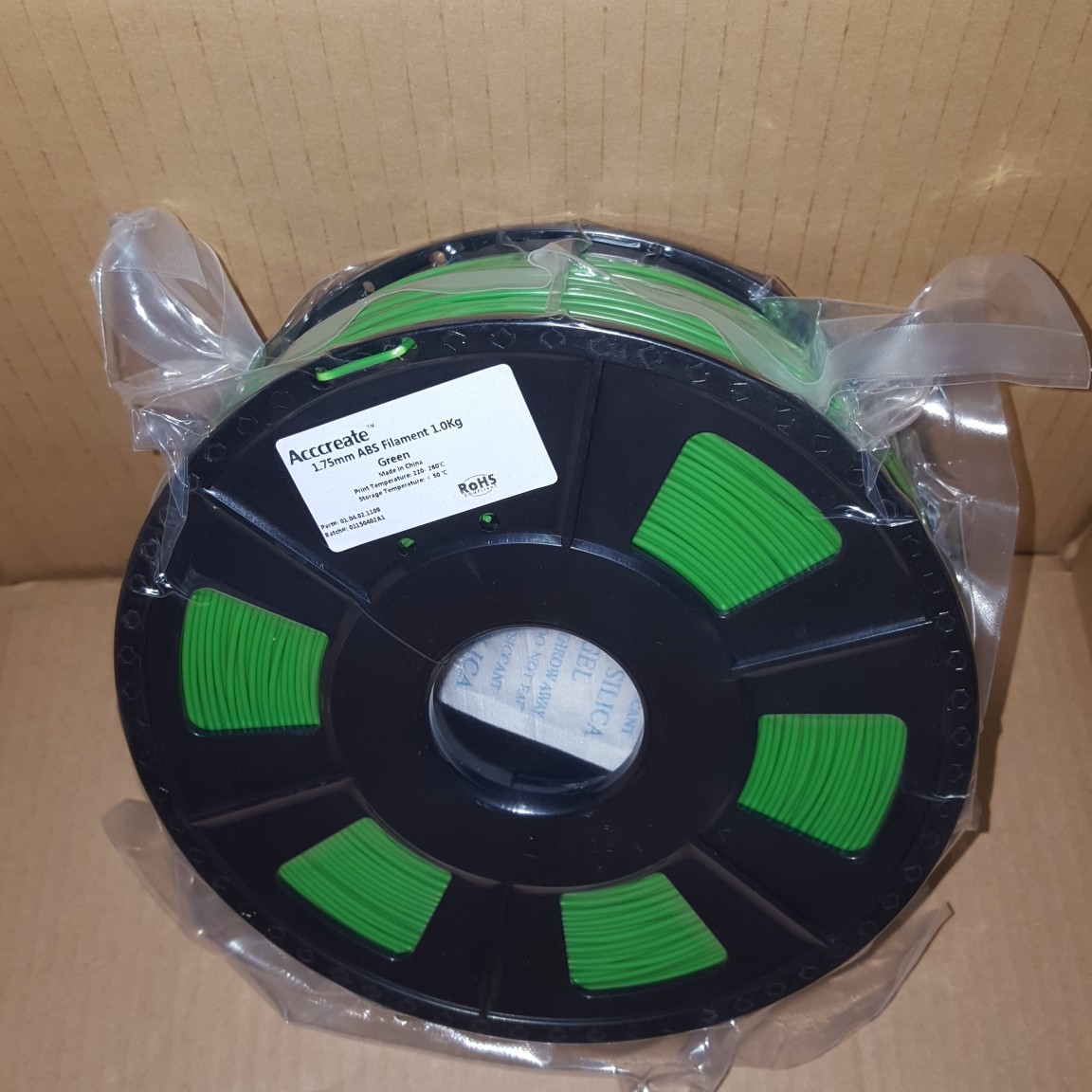 Консуматив за 3D принтер, ABS, 1.0 кг, 1.75 мм, Green