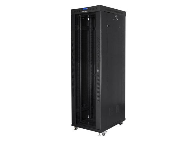 Lanberg rack cabinet 19" free-standing 42U/600x1000 (flat pack) with glass door lcd black v2
