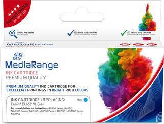 MediaRange Мастило за принтери Canon CLI-551 XL, Cayan | JAR Computers MediaRange Мастило за принтери Canon CLI-551 XL, Cayan