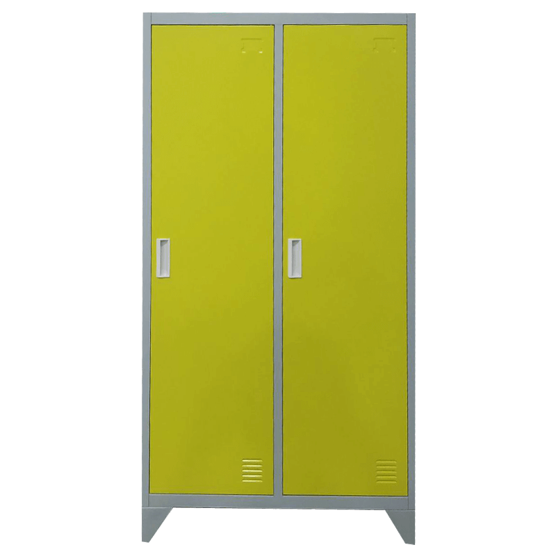 Метален шкаф Carmen CR-1602 KZ - Сив / жълт