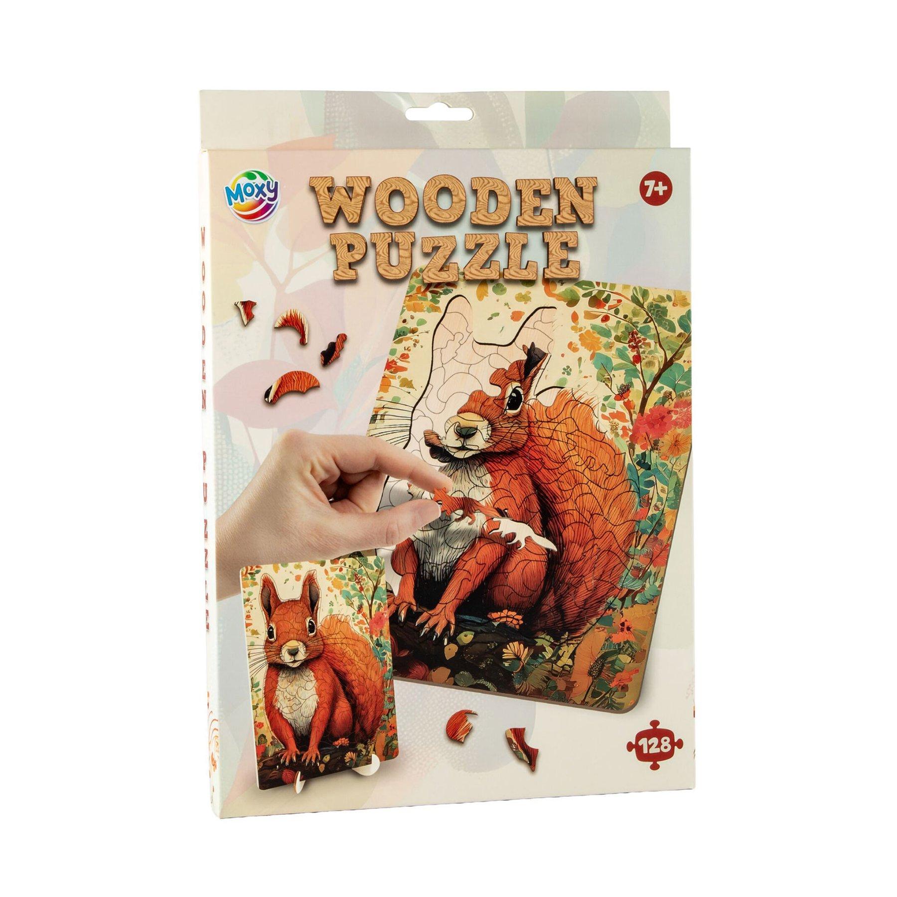 Moxy Пъзел Катерица, уникални форми, дървен, 130 части