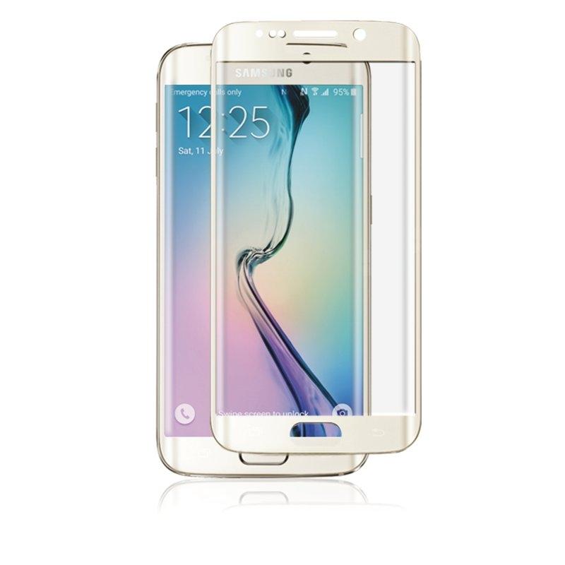 Обхващащо и ръбовете стъклено защитно покритие за дисплея на Samsung Galaxy S6 Edge - Panzer Full-Fit Curved Tempered Glass Protector (златист) | JAR Computers Обхващащо и ръбовете стъклено защитно покритие за дисплея на Samsung Galaxy S6 Edge - Panzer Full-Fit Curved Tempered Glass Protector (златист)