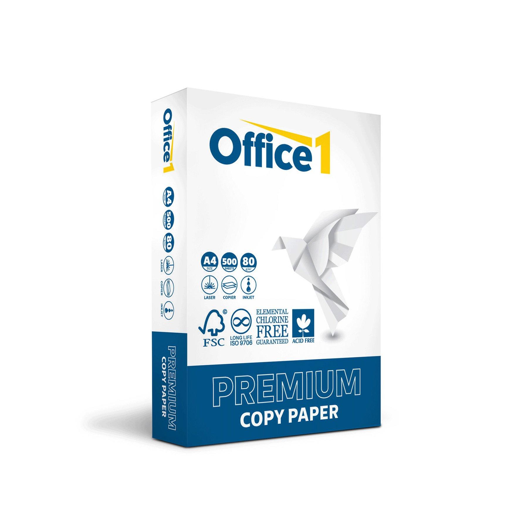 Office 1 Копирна хартия Premium, A4, 80 g/m2, 500 листа
