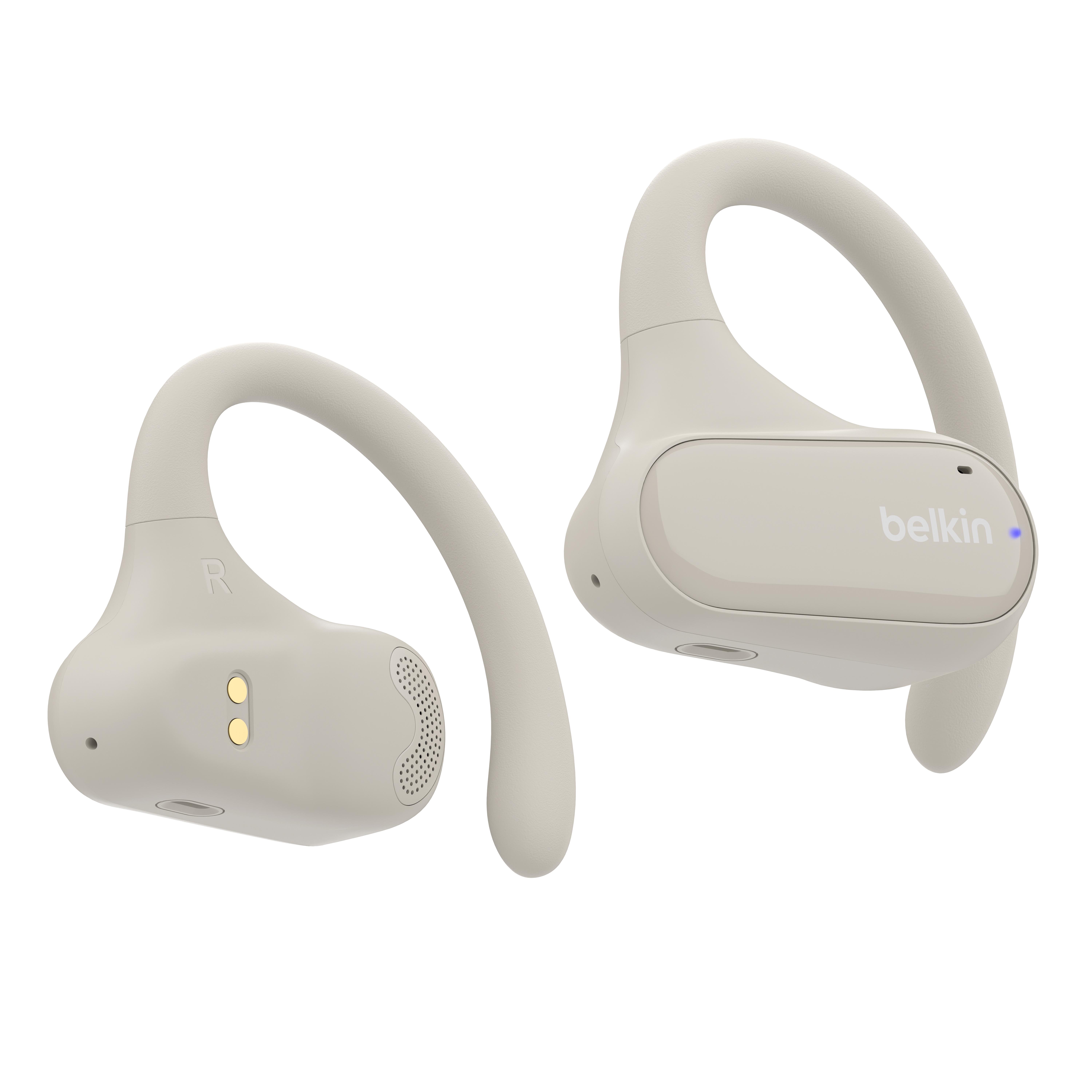 Belkin SOUNDFORM Clarfit Open-Ear Wireless Earbuds - Sand | JAR Computers Belkin SOUNDFORM Clarfit Open-Ear Wireless Earbuds - Sand