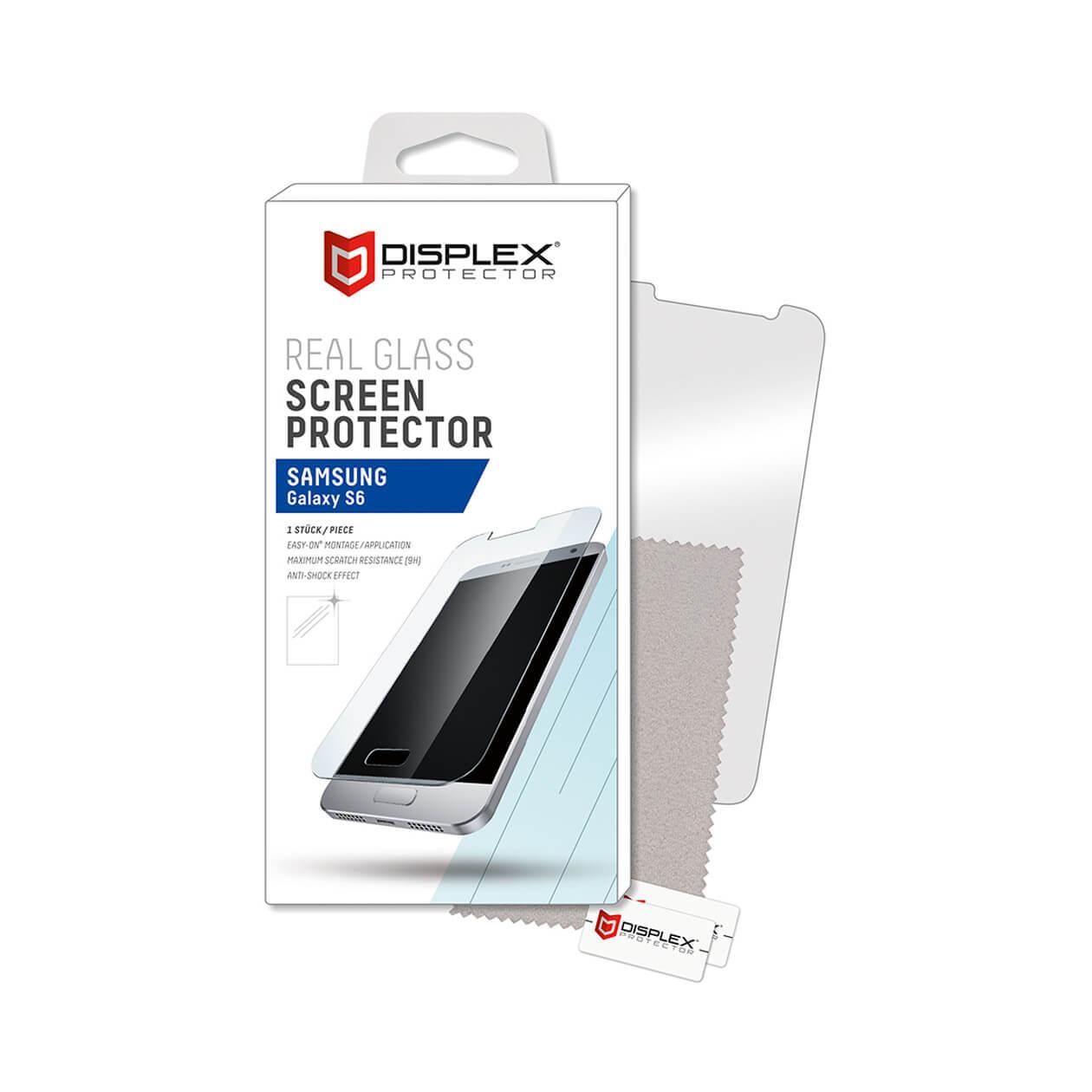 Калено стъклено защитно покритие за дисплея на Samsung Galaxy S6 - Displex Real Glass 10H Protector 2D (прозрачен) | JAR Computers Калено стъклено защитно покритие за дисплея на Samsung Galaxy S6 - Displex Real Glass 10H Protector 2D (прозрачен)