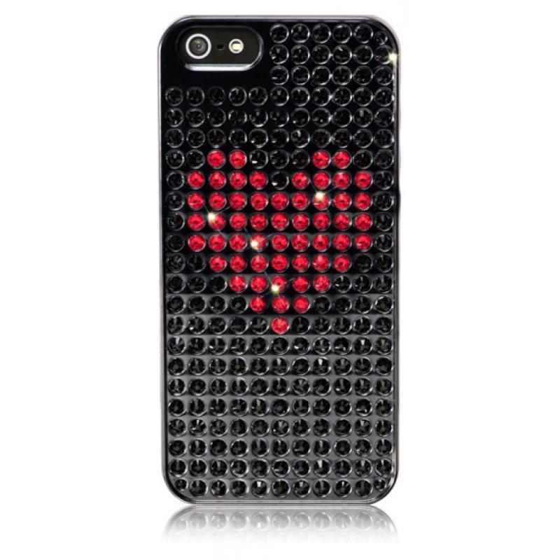 Кейс с кристали Сваровски за iPhone 5, iPhone 5S, iPhone SE - Bling My Thing Heart Extravaganza (черен) | JAR Computers Кейс с кристали Сваровски за iPhone 5, iPhone 5S, iPhone SE - Bling My Thing Heart Extravaganza (черен)