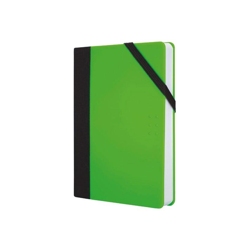 Milan Тефтер Fluo, на точки, с ластик, малък, 80 g, 104 листа, зелен, 7 броя | JAR Computers Milan Тефтер Fluo, на точки, с ластик, малък, 80 g, 104 листа, зелен, 7 броя