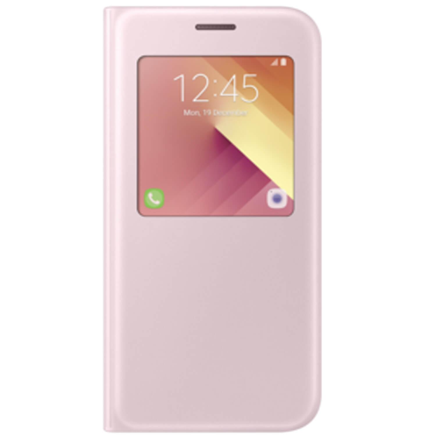 Оригинален кожен калъф за Samsung Galaxy A5 (2017) - Samsung S-View Flip Case EF-CA520PPEGWW (розов) | JAR Computers Оригинален кожен калъф за Samsung Galaxy A5 (2017) - Samsung S-View Flip Case EF-CA520PPEGWW (розов)