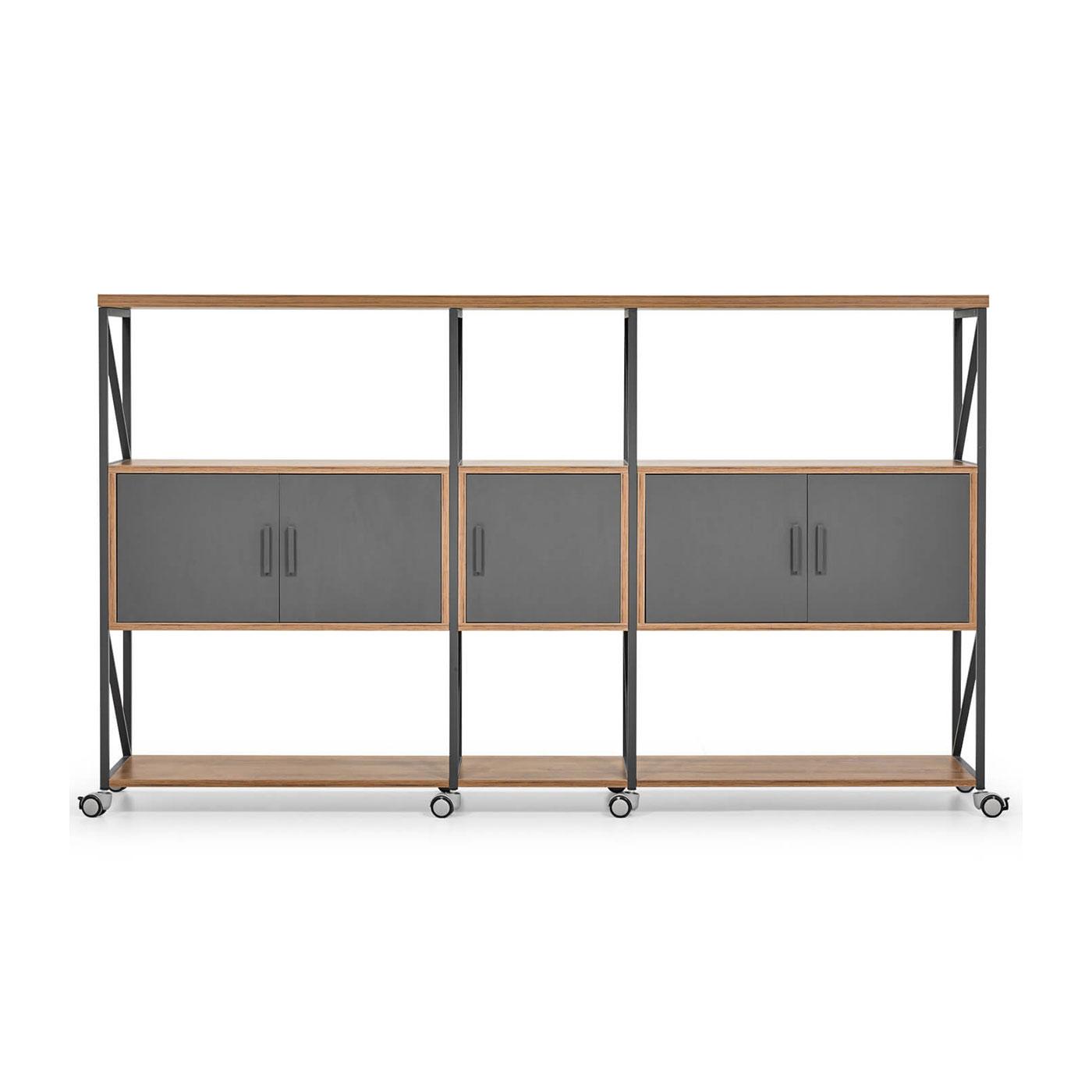 RFG Стелаж London, с колелца и 5 врати, 2100 х 400 х 1180 mm