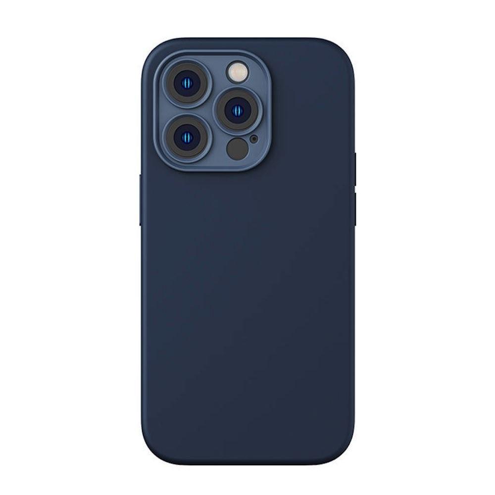 Силиконов (TPU) калъф с MagSafe и стъклено защитно покритие за дисплея на iPhone 14 Pro - Baseus Liquid Silica MagSafe Gel Case (ARYC000503) (син) | JAR Computers Силиконов (TPU) калъф с MagSafe и стъклено защитно покритие за дисплея на iPhone 14 Pro - Baseus Liquid Silica MagSafe Gel Case (ARYC000503) (син)