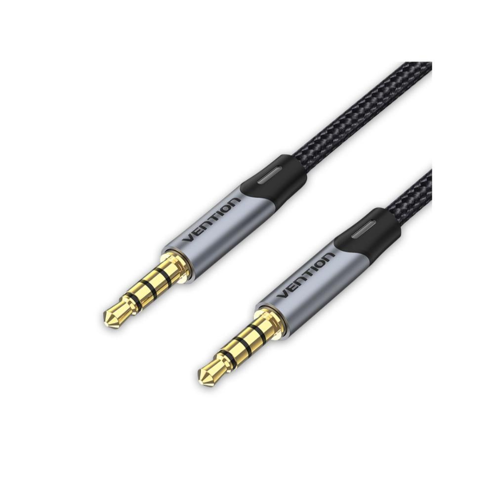 VENTION Cotton Braided 3.5mm Male to Male Audio Cable 0.5M Gray Aluminum Alloy Type (BAQHD) (VENBAQHD) | JAR Computers VENTION Cotton Braided 3.5mm Male to Male Audio Cable 0.5M Gray Aluminum Alloy Type (BAQHD) (VENBAQHD)