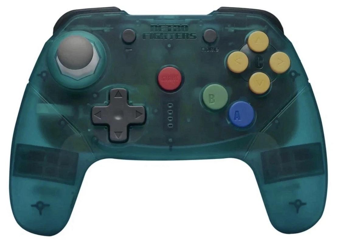 Безжичен контролер Retro Fighters - Brawler64 Bluetooth NSO Edition, Transparent Blue (Switch, PC) | JAR Computers Безжичен контролер Retro Fighters - Brawler64 Bluetooth NSO Edition, Transparent Blue (Switch, PC)