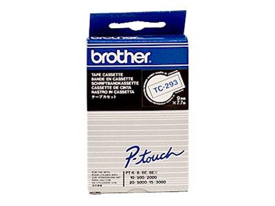 BROTHER P-Touch TC-293 blue on white 9mm