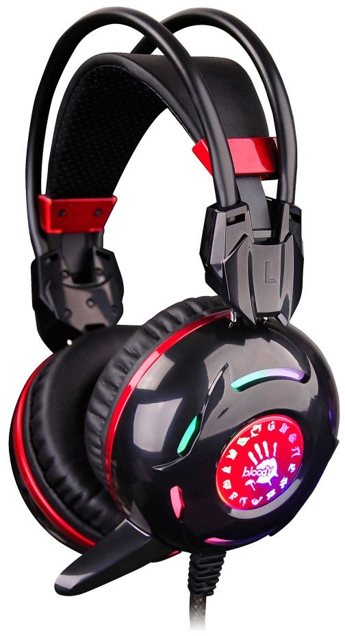 Гейминг слушалки A4Tech - Bloody G300, черни/червени