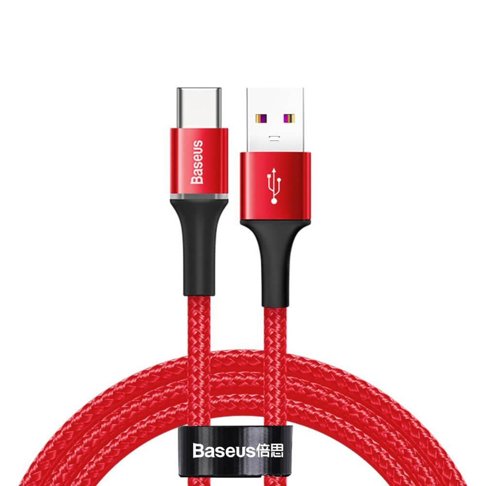 Кабел с въжена оплетка за устройства с USB-C порт (50 см) (червен) - Baseus Halo USB-C Cable 40W (CATGH-F09) | JAR Computers Кабел с въжена оплетка за устройства с USB-C порт (50 см) (червен) - Baseus Halo USB-C Cable 40W (CATGH-F09)