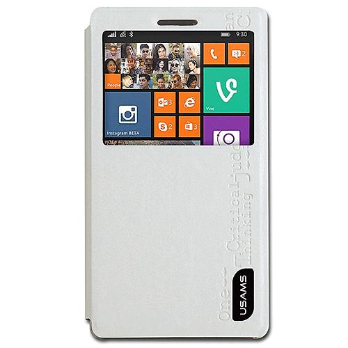 Калъф, тип портфейл за Nokia Lumia 930 - USAMS Flip Case Preview Merry Series (бял) | JAR Computers Калъф, тип портфейл за Nokia Lumia 930 - USAMS Flip Case Preview Merry Series (бял)