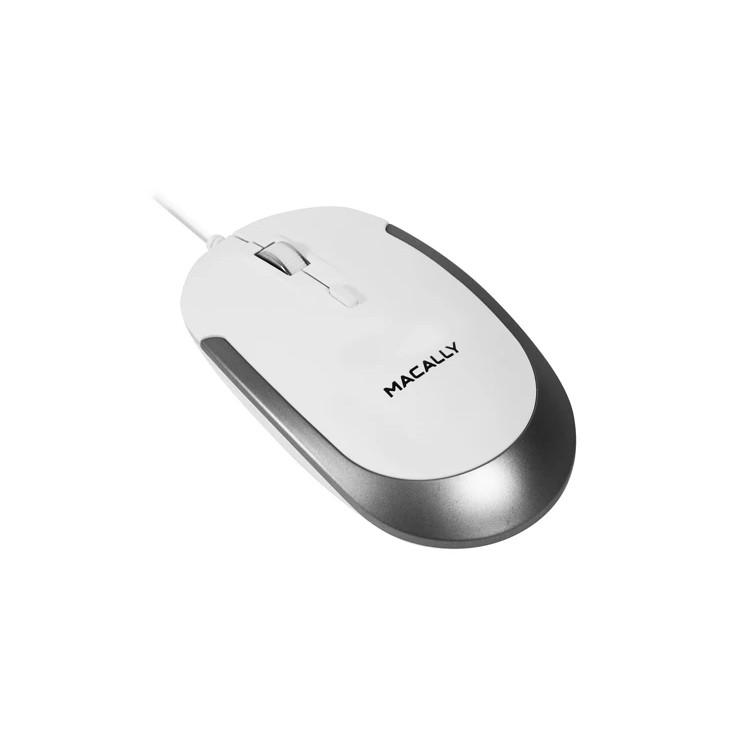 Macally USB-C Optical Quiet Click Mouse - USB-C оптична мишка за PC и Mac (бял) | JAR Computers Macally USB-C Optical Quiet Click Mouse - USB-C оптична мишка за PC и Mac (бял)