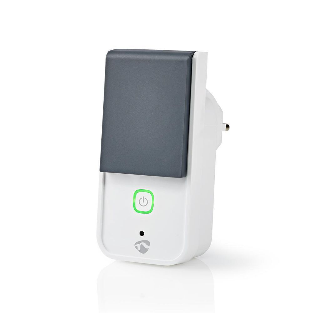 Nedis Single Outdoor Power Socket Wi-Fi Waterproof with Cap White (WIFIPO120FWT) (NEDWIFIPO120FWT)