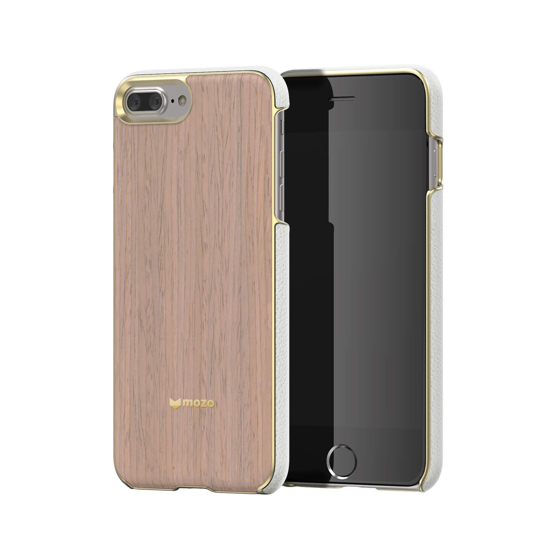 Поликарбонатов кейс с гръб от истинско дърво за iPhone 8 Plus, iPhone 7 Plus - Mozo Wood Case (дъб) | JAR Computers Поликарбонатов кейс с гръб от истинско дърво за iPhone 8 Plus, iPhone 7 Plus - Mozo Wood Case (дъб)