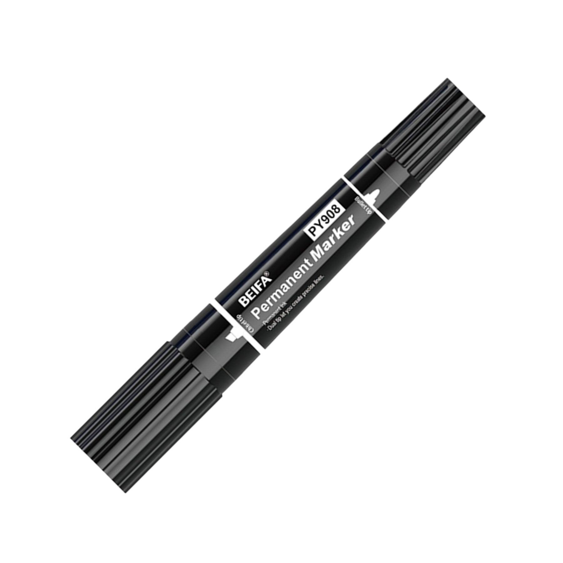Beifa Перманентен маркер PY908, двоен, 0.5/1 - 5 mm, черен