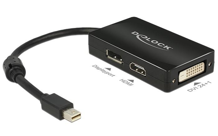 DeLOCK 0.16m DisplayPort/Displayport + HDMI + DVI 0,16 м Mini DisplayPort DisplayPort + DVI + HDMI Черен | JAR Computers DeLOCK 0.16m DisplayPort/Displayport + HDMI + DVI 0,16 м Mini DisplayPort DisplayPort + DVI + HDMI Черен