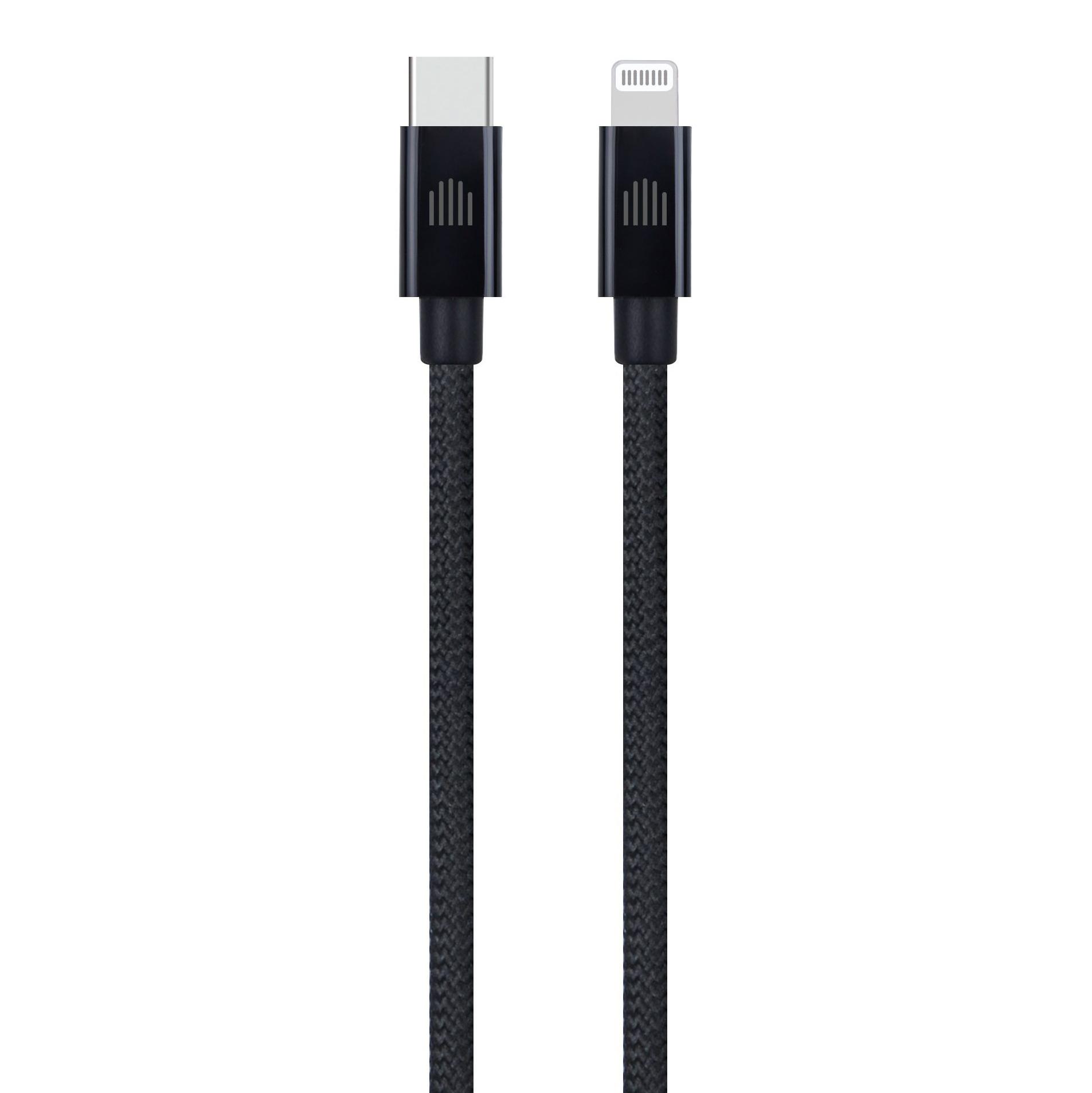 Dviced Cable USB-C to Lightning Nylon Textile 0,25m - Black | JAR Computers Dviced Cable USB-C to Lightning Nylon Textile 0,25m - Black