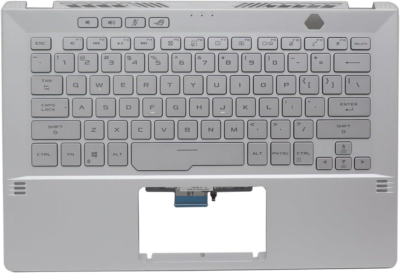 Горен корпус с Клавиатура Asus ROG Zephyrus GA401 GA401I GA401U Сребрист, Без Тъчпад | JAR Computers Горен корпус с Клавиатура Asus ROG Zephyrus GA401 GA401I GA401U Сребрист, Без Тъчпад