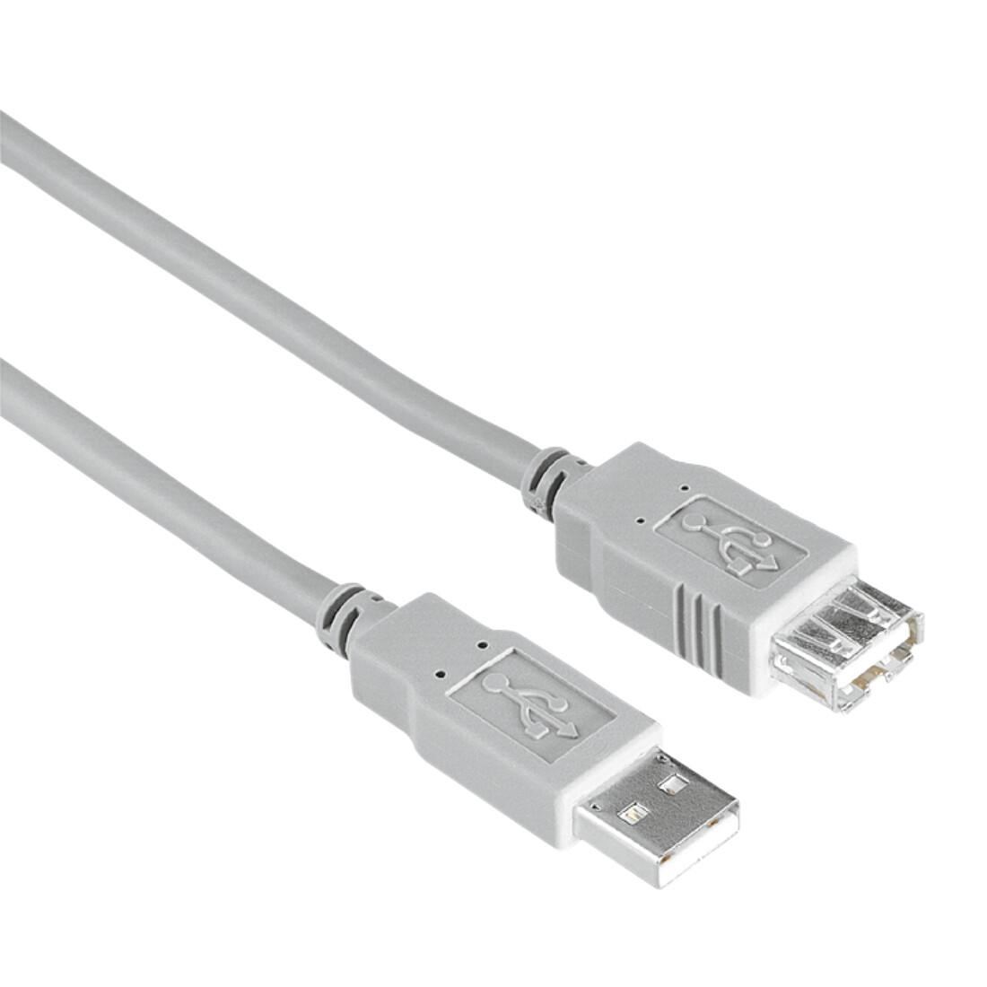 Hama 00200906 USB кабел USB 2.0 3 м USB A 0,48 Гбит/с Сив