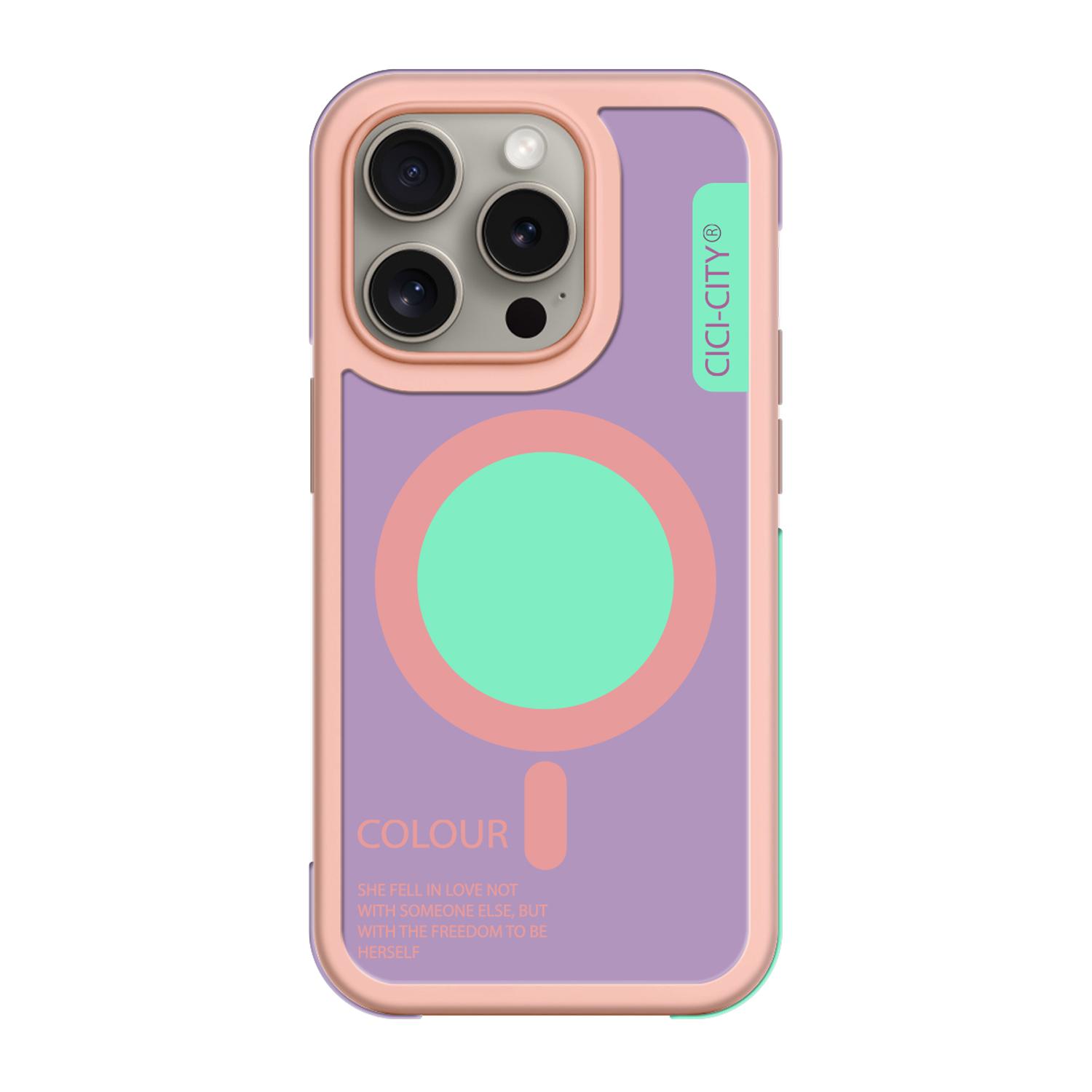 Калъф CiCi Color Bumper MagSafe Apple iPhone 15 Pro Max /розово-лилав/ | JAR Computers Калъф CiCi Color Bumper MagSafe Apple iPhone 15 Pro Max /розово-лилав/