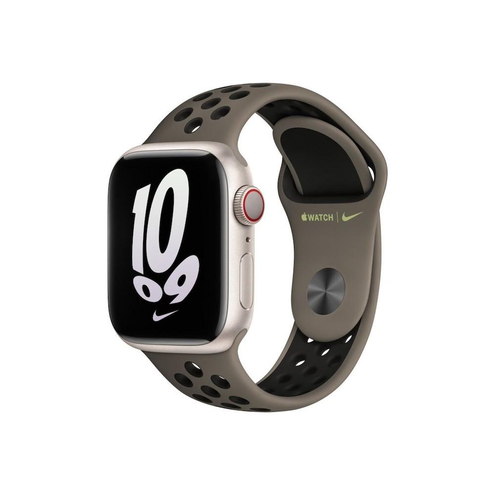 Оригинална силиконова каишка за Apple Watch 38мм, 40мм, 41мм, 42мм - Apple Watch Nike Sport Band (сив-черен) | JAR Computers Оригинална силиконова каишка за Apple Watch 38мм, 40мм, 41мм, 42мм - Apple Watch Nike Sport Band (сив-черен)