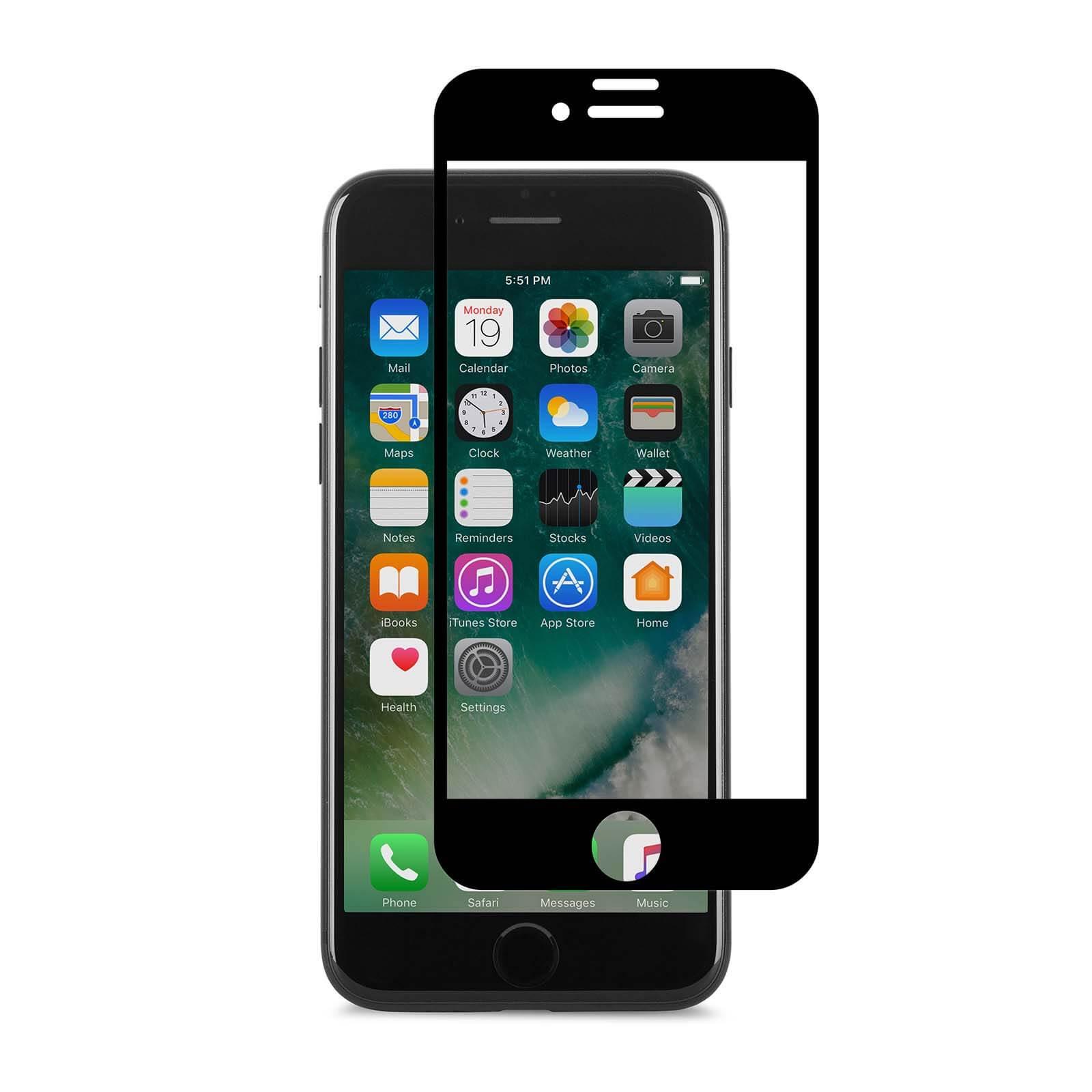 Стъклено защитно покритие за целия дисплей на iPhone 8, iPhone 7, iPhone SE (2020), iPhone SE (2022) - Moshi IonGlass (прозрачен-черен) | JAR Computers Стъклено защитно покритие за целия дисплей на iPhone 8, iPhone 7, iPhone SE (2020), iPhone SE (2022) - Moshi IonGlass (прозрачен-черен)