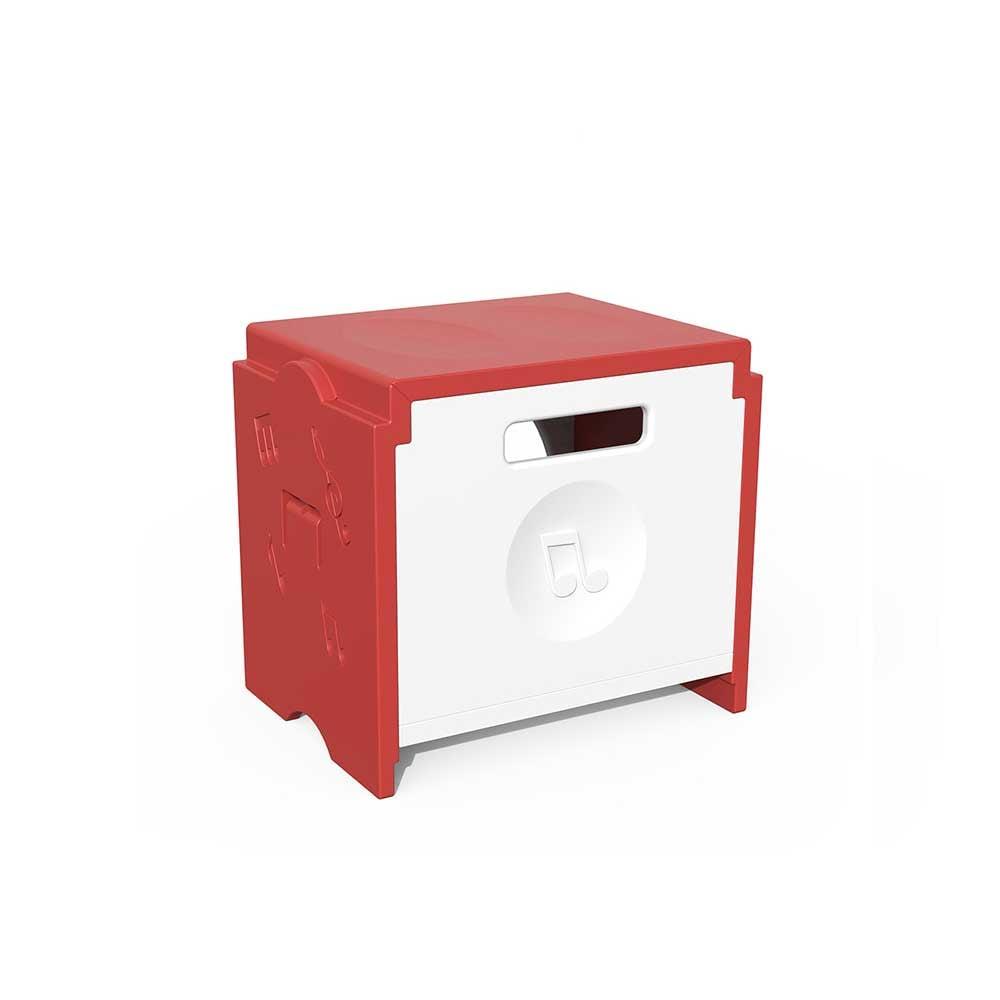Табуретка RFG Funny, за съхранение, пластмасова, 300 х 400 х 370 mm, червена, 6 броя в комплект