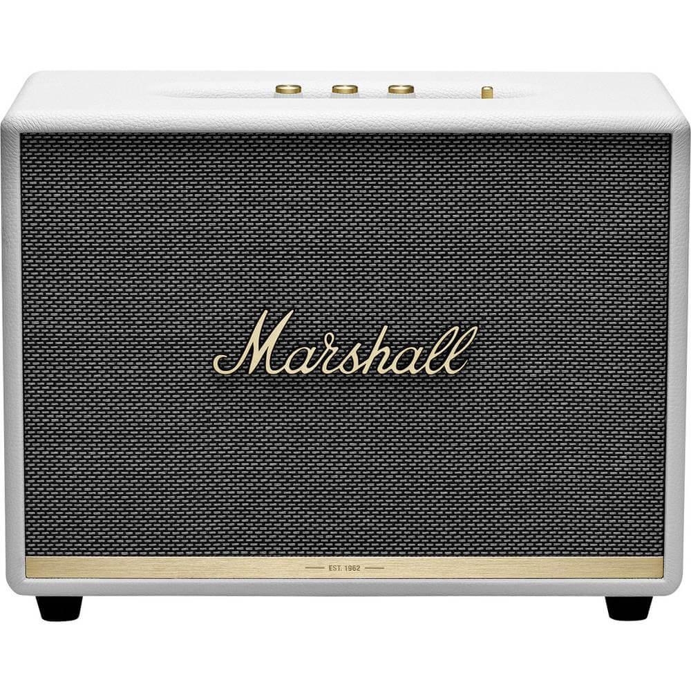 Безжичен аудиофилски спийкър за мобилни устройства с Bluetooth и 3.5 mm изход - Marshall Woburn II (бял) | JAR Computers Безжичен аудиофилски спийкър за мобилни устройства с Bluetooth и 3.5 mm изход - Marshall Woburn II (бял)