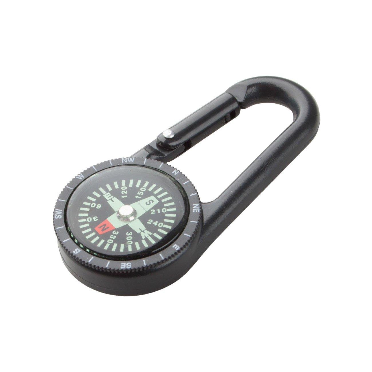 Cool Ключодържател-карабинер Edmund, с компас, черен