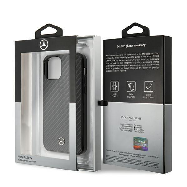 Дизайнерски карбонов кейс за iPhone 12, iPhone 12 Pro - Mercedes Dynamic Line Carbon Fiber Hard Case (черен) | JAR Computers Дизайнерски карбонов кейс за iPhone 12, iPhone 12 Pro - Mercedes Dynamic Line Carbon Fiber Hard Case (черен)
