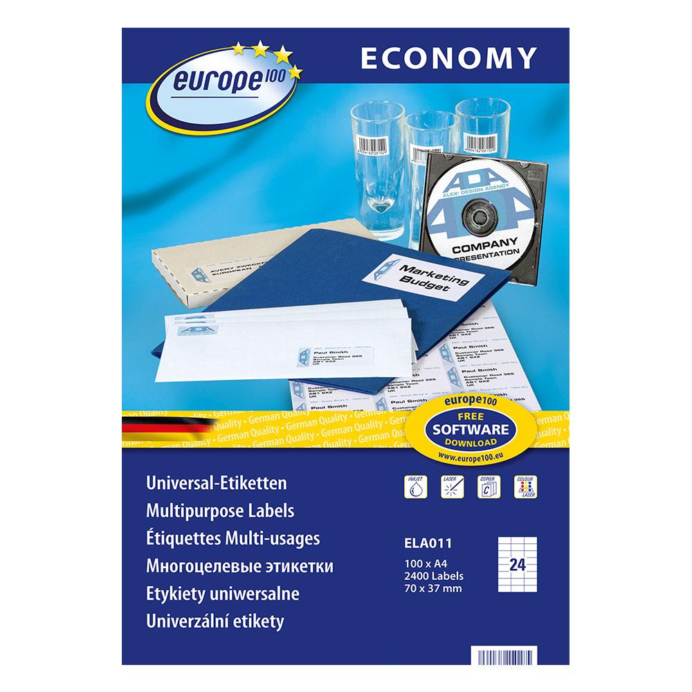 Етикети Avery Eco 70/37 A4 24ет 100л