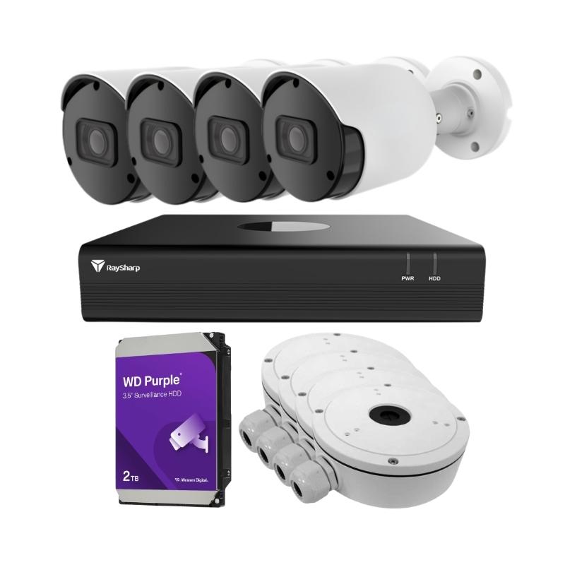 HD комплект 4 булет камери 2MP, DVR 4 канала и HDD 2TB - Raysharp HD Kit | JAR Computers HD комплект 4 булет камери 2MP, DVR 4 канала и HDD 2TB - Raysharp HD Kit