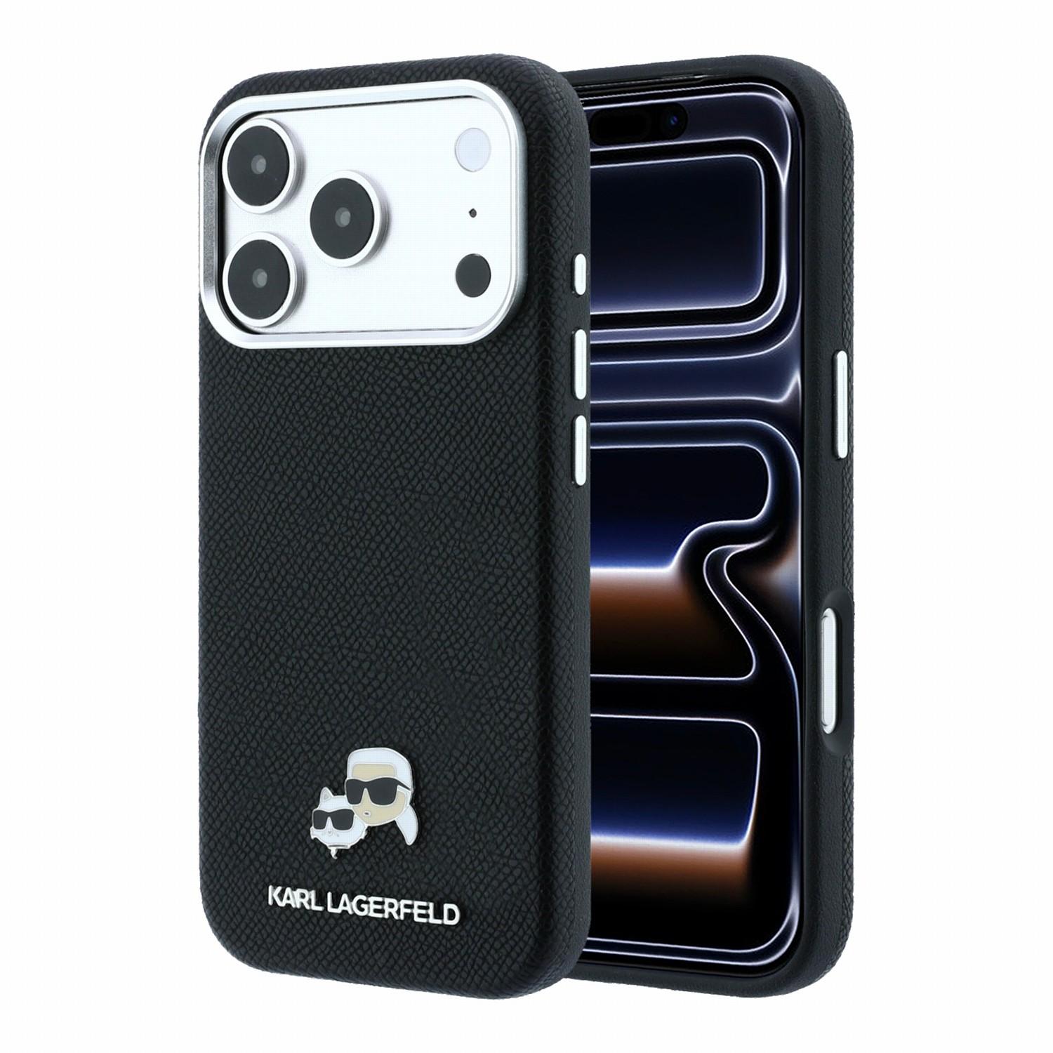 Karl Lagerfeld Калъф Apple iPhone 18 Pro/ 17 Pro, PU Grained Semi Wrap K/CH Heads Magsafe /черен/ - KLHMP18L6PSKCHLK | JAR Computers Karl Lagerfeld Калъф Apple iPhone 18 Pro/ 17 Pro, PU Grained Semi Wrap K/CH Heads Magsafe /черен/ - KLHMP18L6PSKCHLK