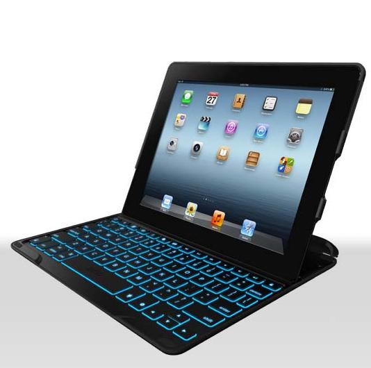 Кейс, поставка и блутут клавиатура за iPad 2/3/4 - ZAGG keys PROfolio+ (с подсветка на клавиатурата) | JAR Computers Кейс, поставка и блутут клавиатура за iPad 2/3/4 - ZAGG keys PROfolio+ (с подсветка на клавиатурата)